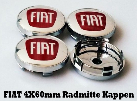 FIAT 4X60mm Radmitte Kappen